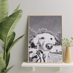 πορτρέτο κατοικιδιου πινακας με το σκυλο μου